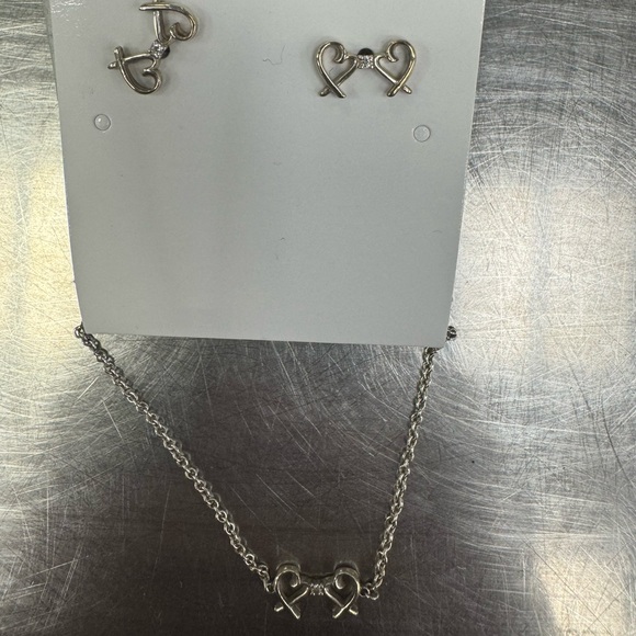 Tiffany & Co. Jewelry - Tiffany & Co Double Loving Heart bracelet and earrings set comes with dust bag